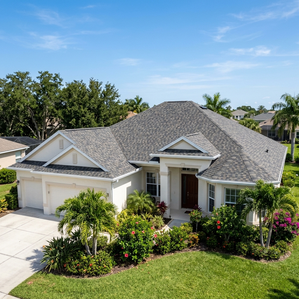 Beautiful new architectural shingle roof